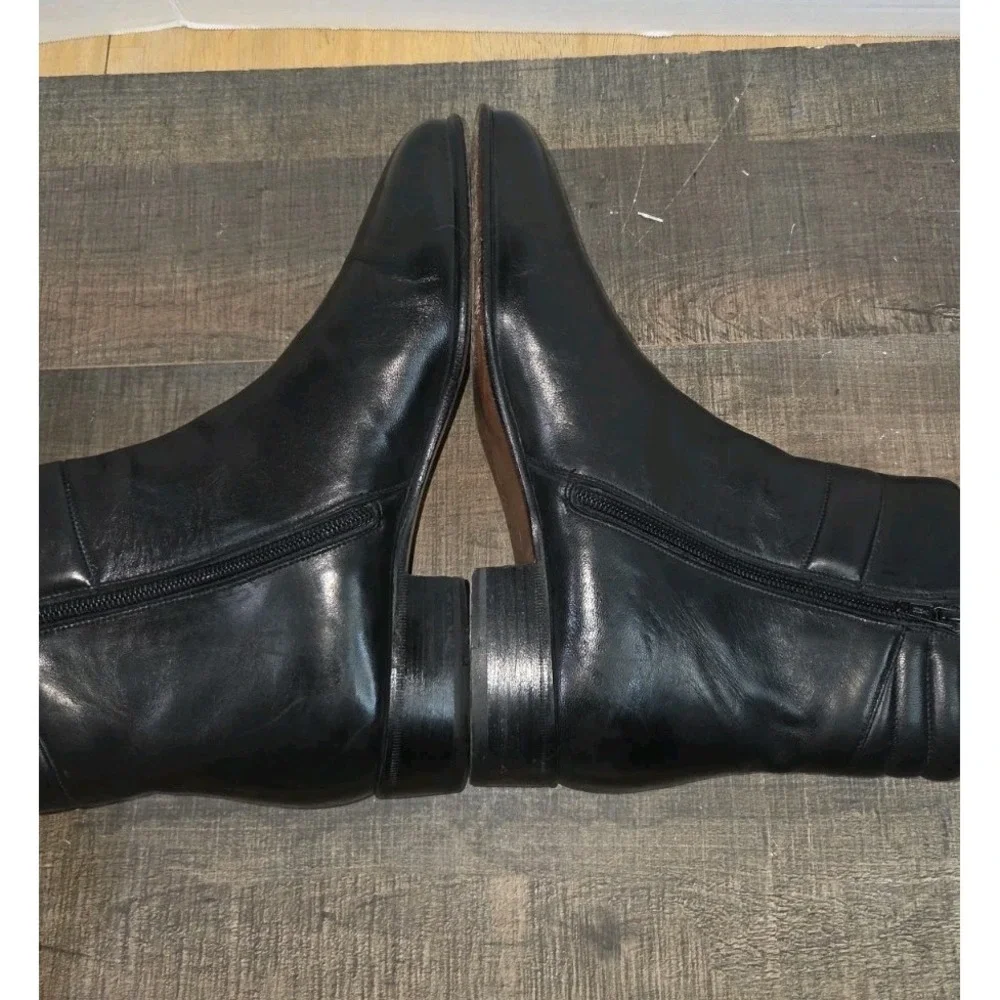 Men's Florsheim Imperial Black Zip Made In Italy Boots Sz 7D